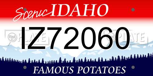 IZ72060 Idaho License Plate