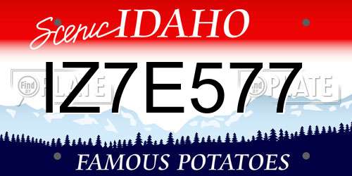 IZ7E577 Idaho License Plate