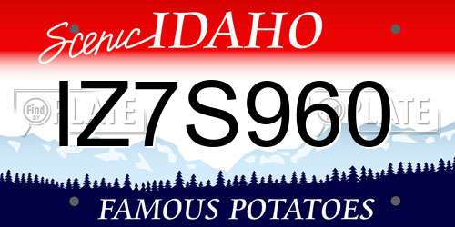 IZ7S960 Idaho License Plate