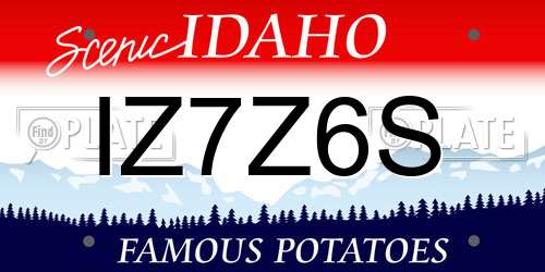 IZ7Z6S Idaho License Plate