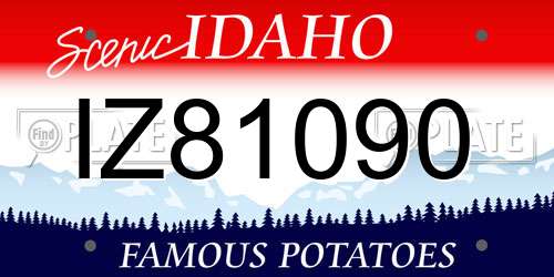 IZ81090 Idaho License Plate