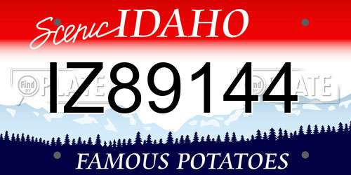 IZ89144 Idaho License Plate