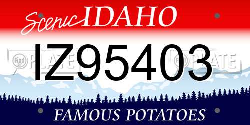 IZ95403 Idaho License Plate