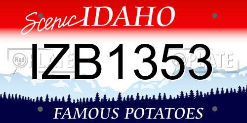 IZB1353 Idaho License Plate