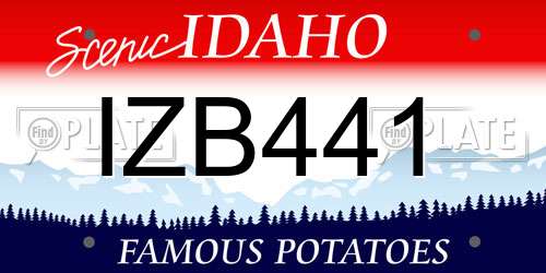 IZB441 Idaho License Plate
