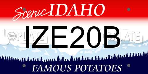 IZE20B Idaho License Plate
