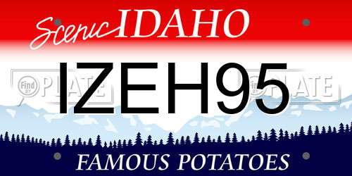 IZEH95 Idaho License Plate