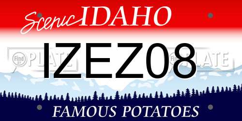 IZEZ08 Idaho License Plate