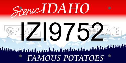 IZI9752 Idaho License Plate