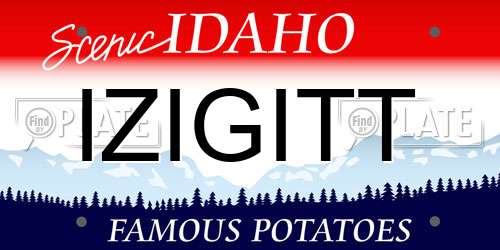 IZIGITT Idaho License Plate