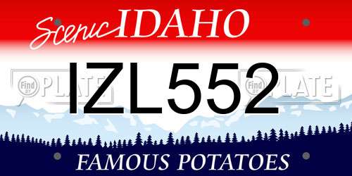 IZL552 Idaho License Plate