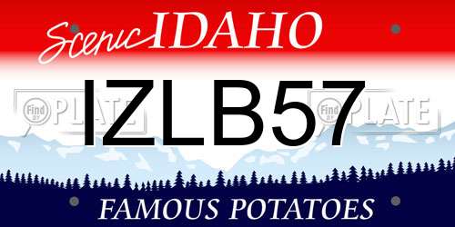 IZLB57 Idaho License Plate
