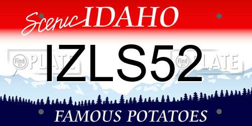 IZLS52 Idaho License Plate