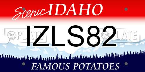 IZLS82 Idaho License Plate