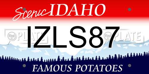 IZLS87 Idaho License Plate
