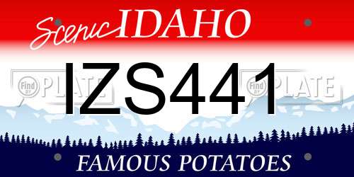 IZS441 Idaho License Plate