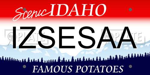 IZSESAA Idaho License Plate