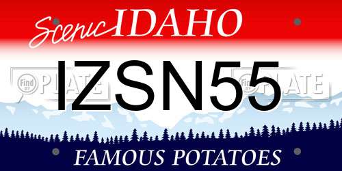 IZSN55 Idaho License Plate