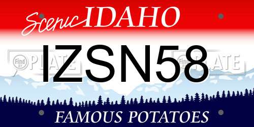 IZSN58 Idaho License Plate