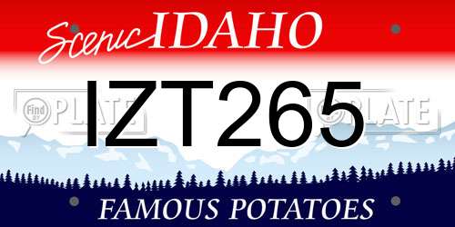 IZT265 Idaho License Plate