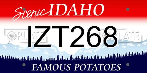 IZT268 Idaho License Plate