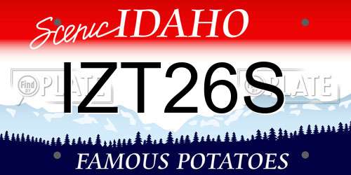 IZT26S Idaho License Plate