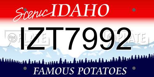 IZT7992 Idaho License Plate