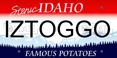 IZTOGGO Idaho License Plate