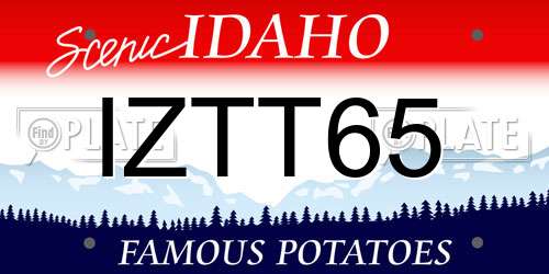 IZTT65 Idaho License Plate