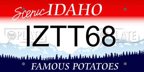 IZTT68 Idaho License Plate