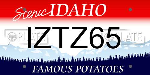 IZTZ65 Idaho License Plate