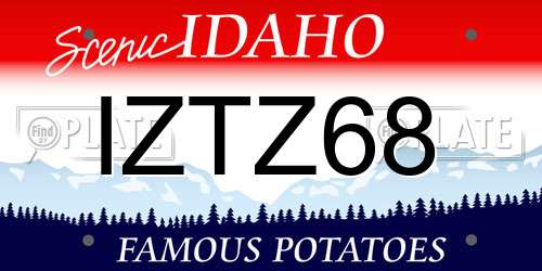 IZTZ68 Idaho License Plate