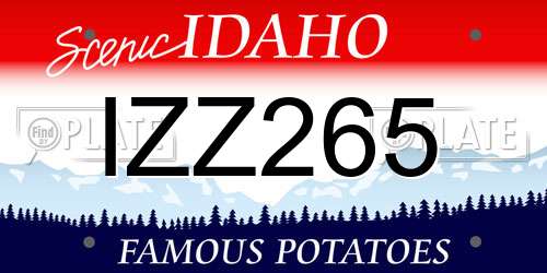 IZZ265 Idaho License Plate