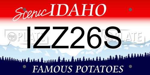 IZZ26S Idaho License Plate