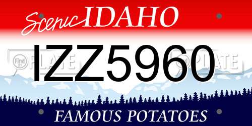 IZZ5960 Idaho License Plate
