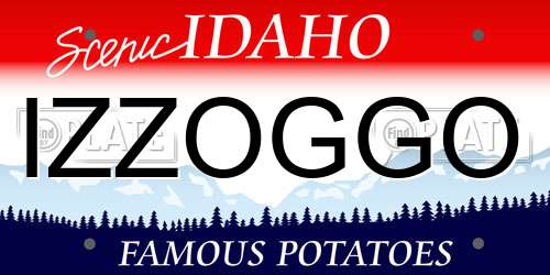 IZZOGGO Idaho License Plate