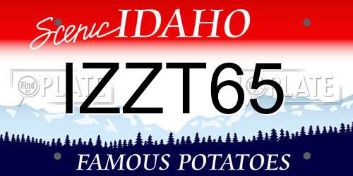 IZZT65 Idaho License Plate