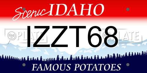 IZZT68 Idaho License Plate
