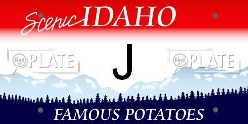 J Idaho License Plate