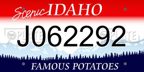 J062292 Idaho License Plate