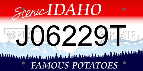 J06229T Idaho License Plate