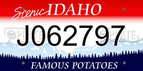 J062797 Idaho License Plate
