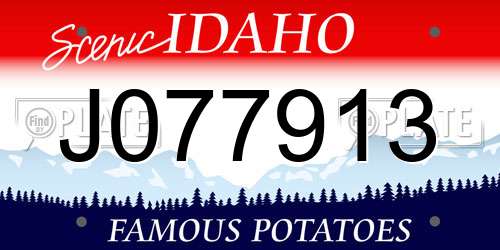 J077913 Idaho License Plate