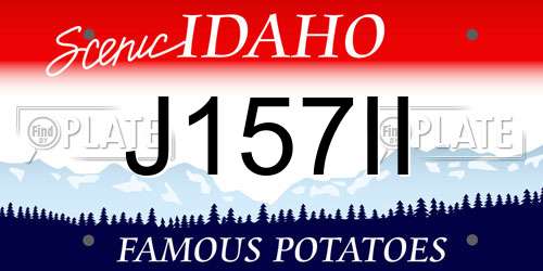 J157II Idaho License Plate