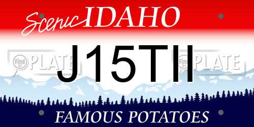 J15TII Idaho License Plate