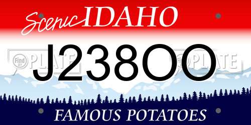 J238OO Idaho License Plate