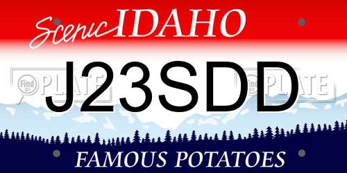 J23SDD Idaho License Plate