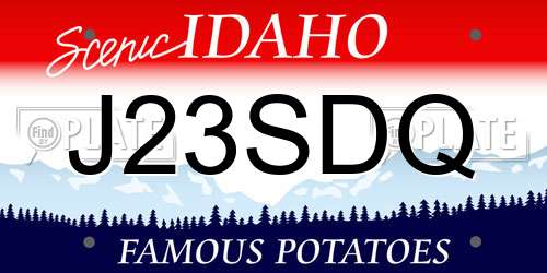 J23SDQ Idaho License Plate