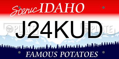 J24KUD Idaho License Plate