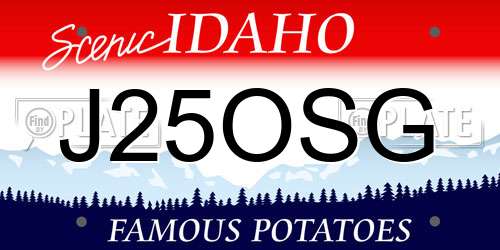 J25OSG Idaho License Plate